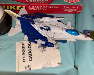 Vintage F16 Fighter Transformer W/ Catalog