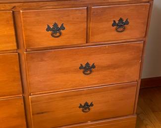 Vintage Country Dresser W/ Drawers & Mirror