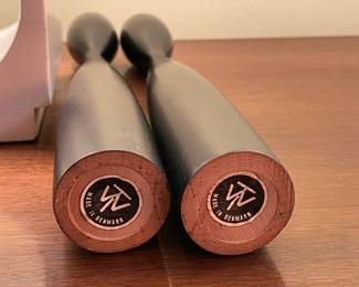 Vintage Mid-Century Modern Danish Teak Wooden Candle Holder Set