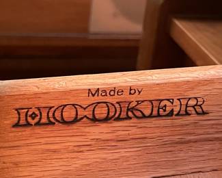 FABULOUS 1960s Mid-Century Modern Mainline For Hooker Furniture Floating Walnut Wood Executive Desk W/ ORIGINAL Upholstered Chair