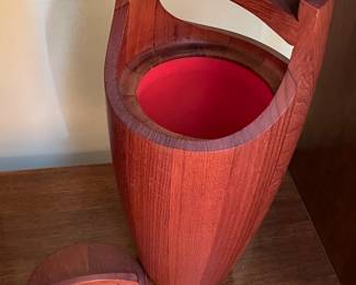 ORIGINAL Mid-Century Modern Staved Teak Ice Bucket By Jens Quistgaard For Dansk