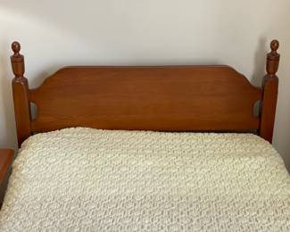 Vintage Twin Sized Wooden Bed Frames W/ Headboards & Footboards
