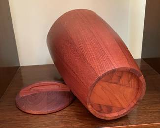 ORIGINAL Mid-Century Modern Staved Teak Ice Bucket By Jens Quistgaard For Dansk