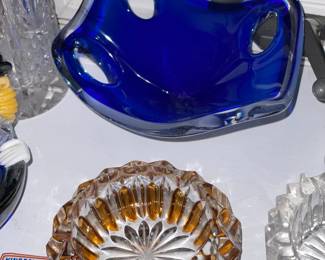 Art Glass Bowl & Ashtray
