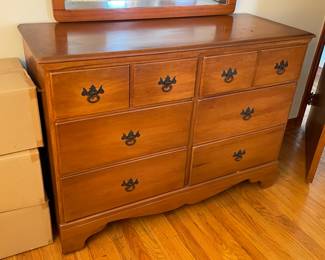 Vintage Country Dresser W/ Drawers & Mirror