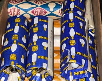 Antique Paper Wrapped Light Bulbs