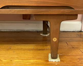 Vintage Mid-Century Modern 9 Drawer Walnut Lowboy Dresser W/ Mirror By Stanley