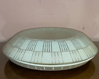 ORIGINAL Mid-Century Modern Ceiling Light Fixture W/ Glass Shade & Electrical Housing