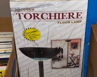 Halogen Torchiere Floor Lamp W/ Original Box