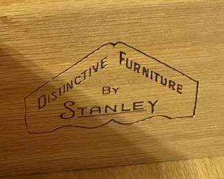 Vintage Mid-Century Modern 9 Drawer Walnut Lowboy Dresser W/ Mirror By Stanley