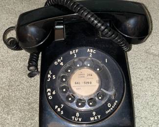 Vintage Rotary Telephone W/ Little Ferry Sticker