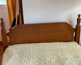 Vintage Twin Sized Wooden Bed Frames W/ Headboards & Footboards