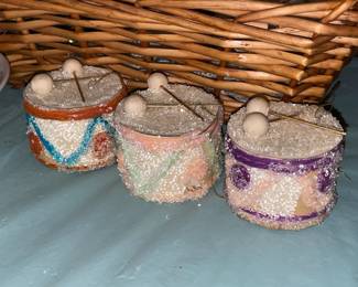 Vintage Drum Christmas Ornaments