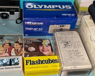 Vintage Cameras & Accessories (Flash Cubes, Etc.)
