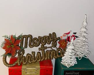 Vintage "Merry Christmas" Plastic Sign