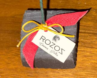 Enameled Ceramic Poppy Flowers From The Rozos Workshop In Greece