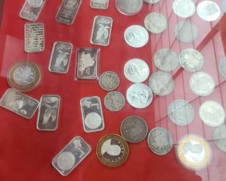 Silver coins and bullion 