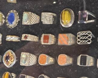 Assorted Sterling rings 