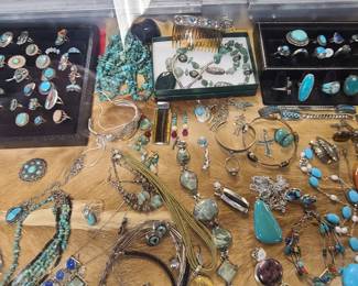 Assorted Turquoise jewelry 