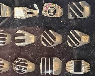 Assorted Sterling rings 