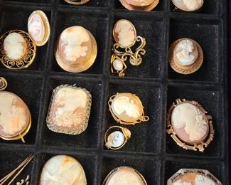 Assorted Gold Cameos 