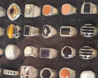 Assorted Sterling rings 