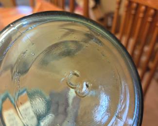#124 Antique Blue Bell Perfect Mason 1/2 gallon #3 canning jar (no lid) $20.00