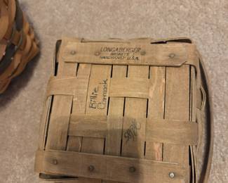 #71 Set of 2 Longaberger Baskets - 1994 Christmas Basket & Fruit Basket w/handle $25.00