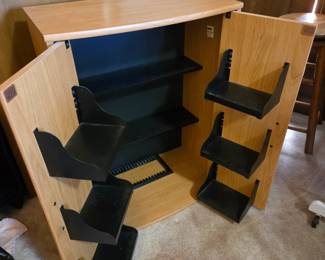 #29 Sauter Laminate VHS Cabinet w/2 doors - 24x13x31 $25.00