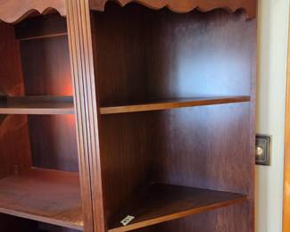 #3 Broyhill Laminate/Wood Display/Bookcase - 3 pieces can be separated - lighted w/2 doors and shelves - Center Cabinet - 30x18x75 Each End Piece - 18x20x75 You Mov e $150.00