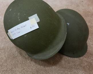 #119 Metal US Army Helmet with liner $70.00