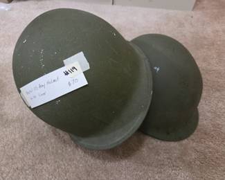 #119 Metal US Army Helmet with liner $70.00