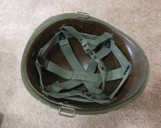 #119 Metal US Army Helmet with liner $70.00