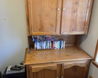 #75 Wood Pine Cabinet w/4 doors & 5 shelves - 1 piece - You Move - 51x26x85 - You Move $125.00