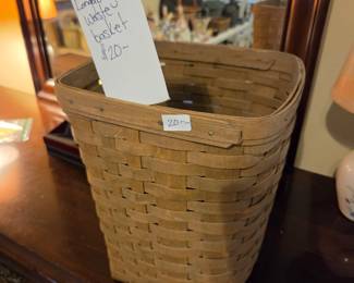 #69 Longaberger Waste Basket - 12" High $20.00