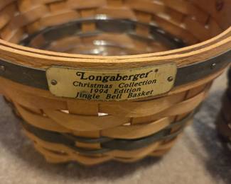#71 Set of 2 Longaberger Baskets - 1994 Christmas Basket & Fruit Basket w/handle $25.00