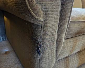 #1 Lazy-Boy Light Brown Sofa (has some slight damage on left side) - great condition - 87"Long $200.00