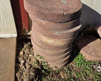 #99 Set of 19 Round Red pavers (approx. 12") - 1foot diameter $30.00
