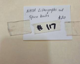 #117 NASA Lithographs and space books $20.00