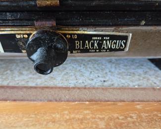 #84 Black Angus Waffle Maker (as is chip on handle) $20.00