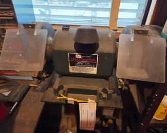 #108 Sears 1/3 HP Bench Grinder - 6" on Stand $45.00