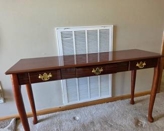 #5 Rectangular Laminate Sofa Table w/1 drawer & 2 faux Drawers w/q/a legs - 45x15x25 $40.00