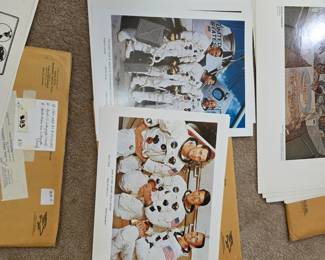 #113 12 - Apollo NASA Art Prints 16x20, 12 Apollo II Lithographs (11x14), 6 Apollo Mission Crew Lithographs (11x14) $75.00