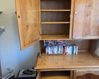#75 Wood Pine Cabinet w/4 doors & 5 shelves - 1 piece - You Move - 51x26x85 - You Move $125.00