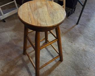 #28 Wood Swivel Top Bar Stool - 24" Seat Height $20.00