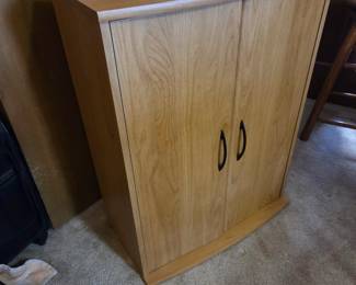 #29 Sauter Laminate VHS Cabinet w/2 doors - 24x13x31 $25.00