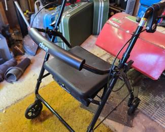 #112 Drive Walker w/Seat & Basket - Seat Width - 14" $45.00