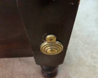 #61 Wood 4 post Full/Queen Headboard/Footboard w/metal rails $175.00