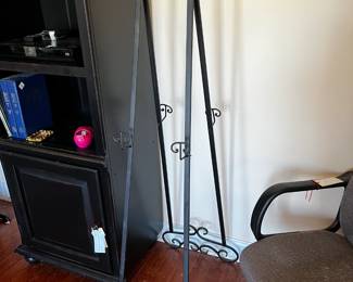 #366	2 sided metal 5 foot easel 	 $50.00 			

