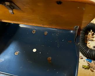 #149	Garage	Metal School Desk w/Swivel Seat & Wooden lift Desk	 $50.00 			
